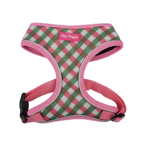 Hip Doggie Ultra Comfort Reflective Harness Vest, Pink/Green