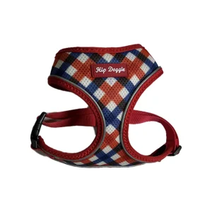 Hip Doggie Ultra Comfort Reflective Harness Vest, Red/Navy
