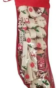 Holiday Rawhide Large Felt Stocking with Dog Treats