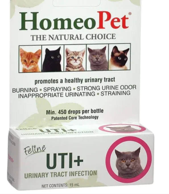 HomeoPet Feline Urinary Tract Infection Support Cat First Aid Care - 15 ml