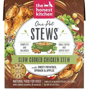 Honest Kitchen Dog One Pot Stew Slow Cooked Chicken With Sweet Potato; Spinach And Chicken 10.5oz. (Case of 6)