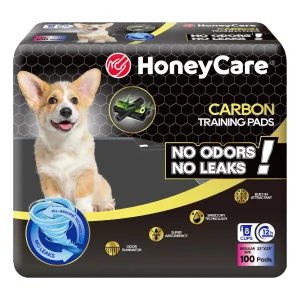 Honey Care Super Absorbant Dog Training Pads W/ Carbon Technology For Odor Elimination, Large-100 Ct