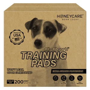 Honey Care Super Absorbant Speed Dry Dog Training Pads W/ Built-In Attractant, Large- 200 Ct