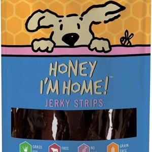 Honey I'm Home Dog Buffalo Jerky Strips 3.5oz.