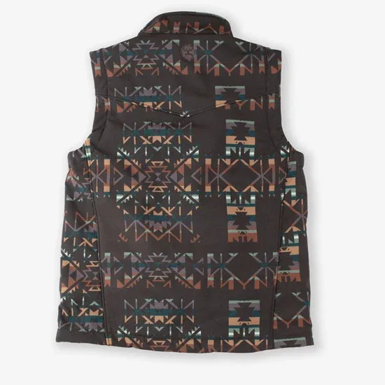 Hooey Boys' Brown Aztec Vest - Image 2