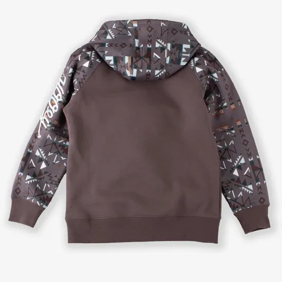 Hooey Girls' Brown Aztec Hoodie - Image 2