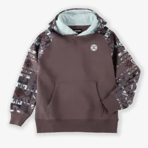 Hooey Girls' Brown Aztec Hoodie