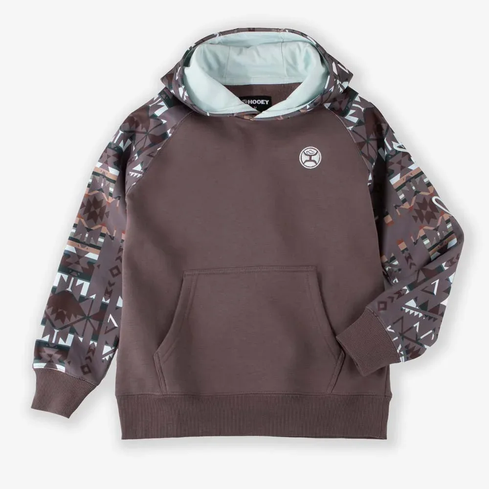 Hooey Girls' Brown Aztec Hoodie