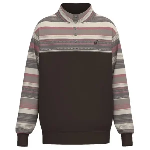 Hooey Men's Brown Stripe Stevie Pullover