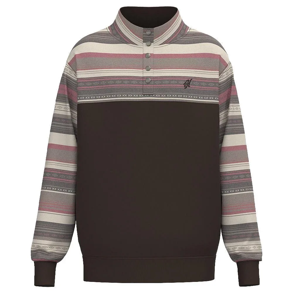 Hooey Men's Brown Stripe Stevie Pullover