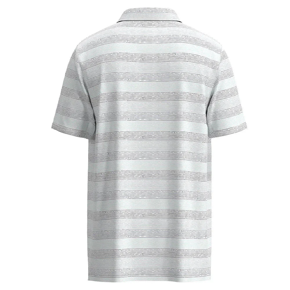 Hooey Men's White Cowboy Golf Stripe Polo - Image 2