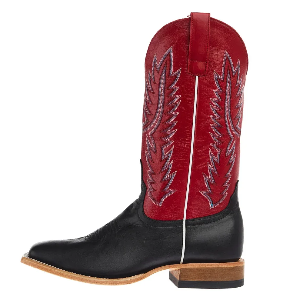 Horse Power Boots Men's Black Full Grain Vamp 13in Red Vitro Top - Image 2