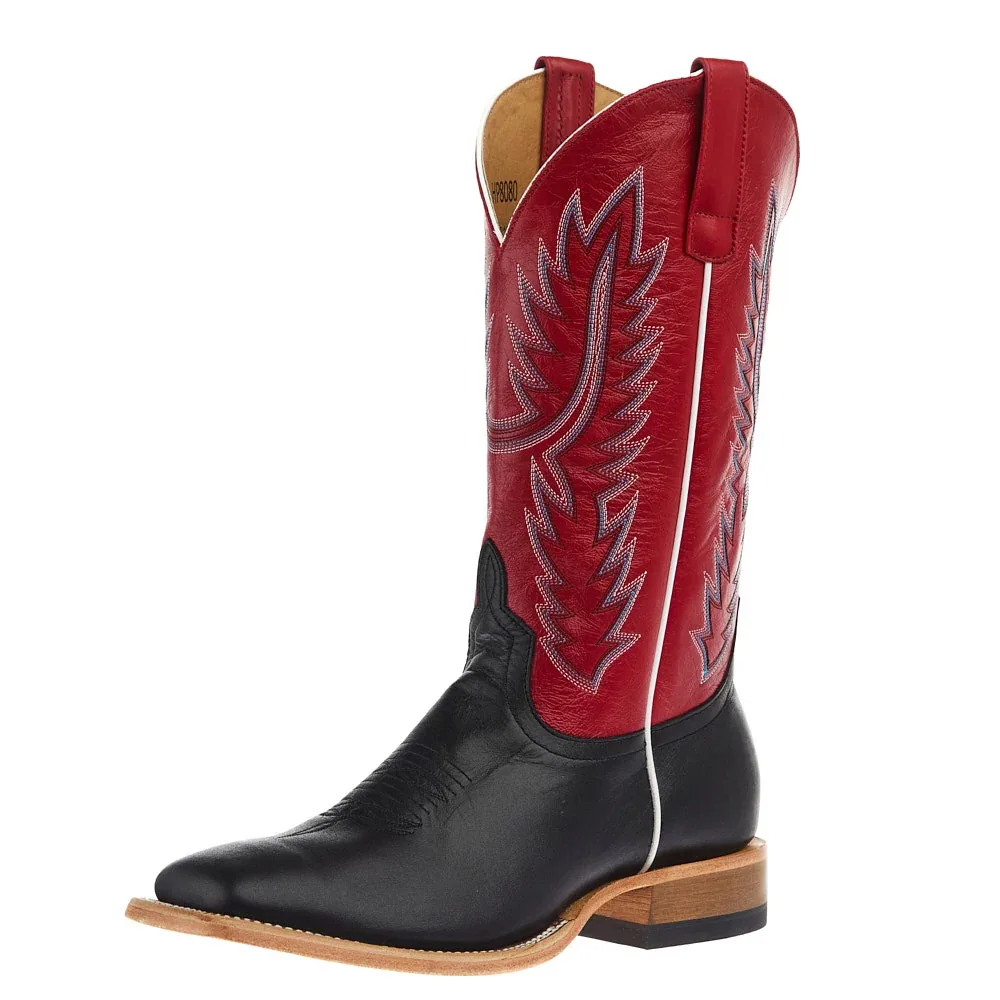 Horse Power Boots Men's Black Full Grain Vamp 13in Red Vitro Top