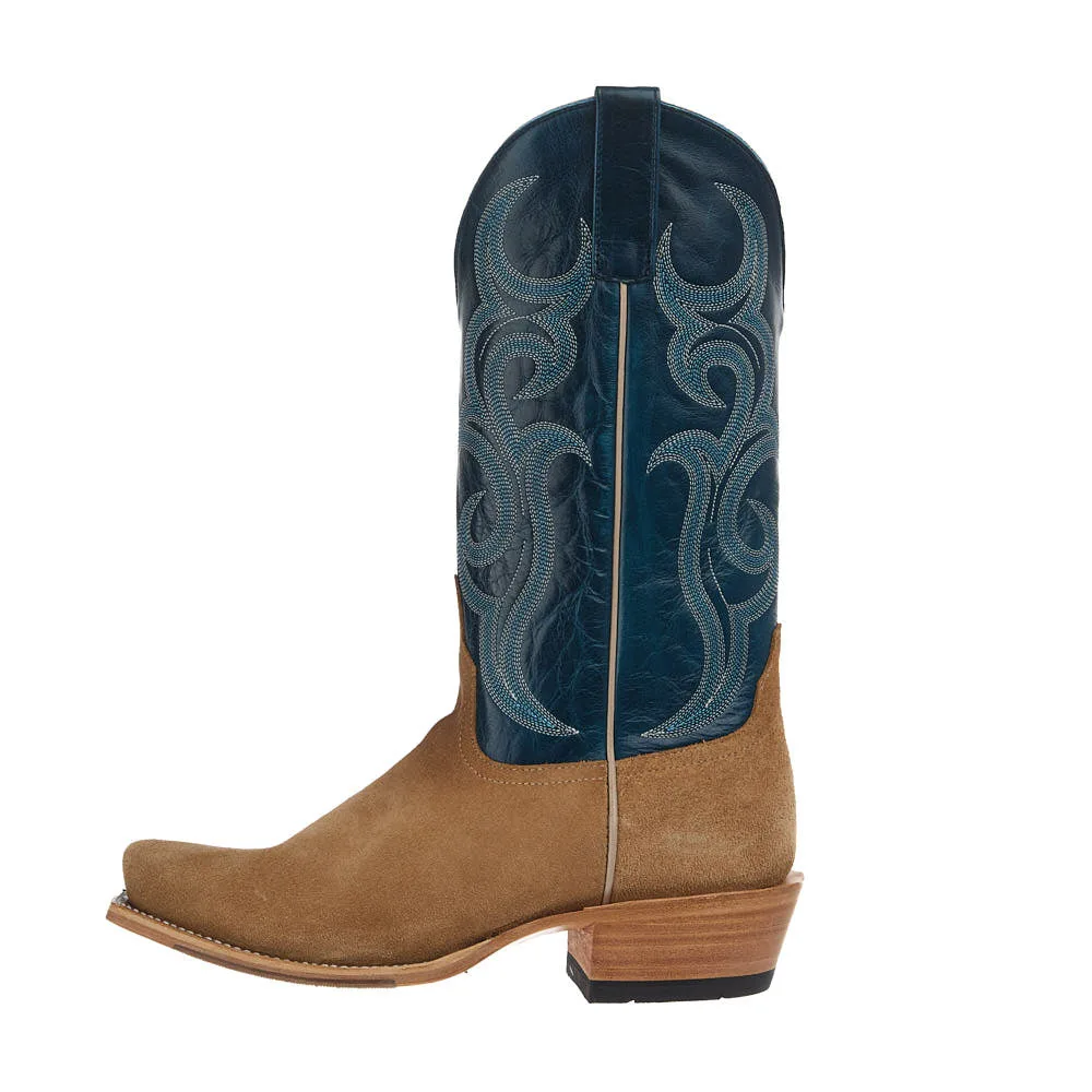 Horse Power Top Hand Men's Tan Crazy Roughout Vamp 13in Azure New Orleans Top - Image 2