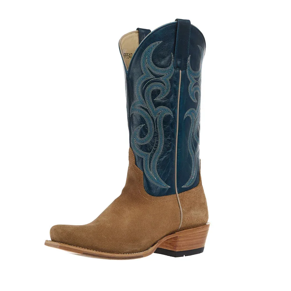Horse Power Top Hand Men's Tan Crazy Roughout Vamp 13in Azure New Orleans Top