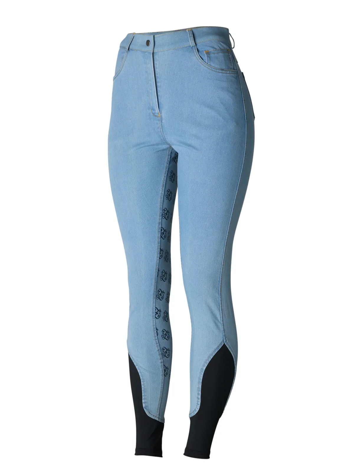Horze Ladies’ Jessie Denim Full-Seat High-Waist Breech
