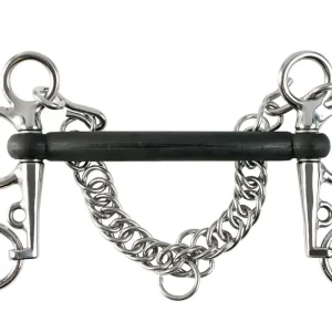 Horze Rubber Mullen Mouth Pelham Bit