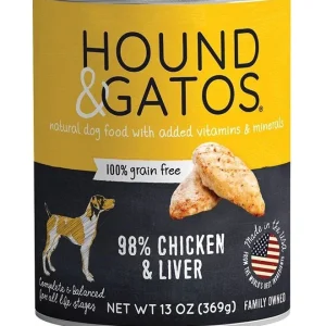 Hound And Gatos Dog Grain Free Chicken And Liver 13oz. (Case of 12)
