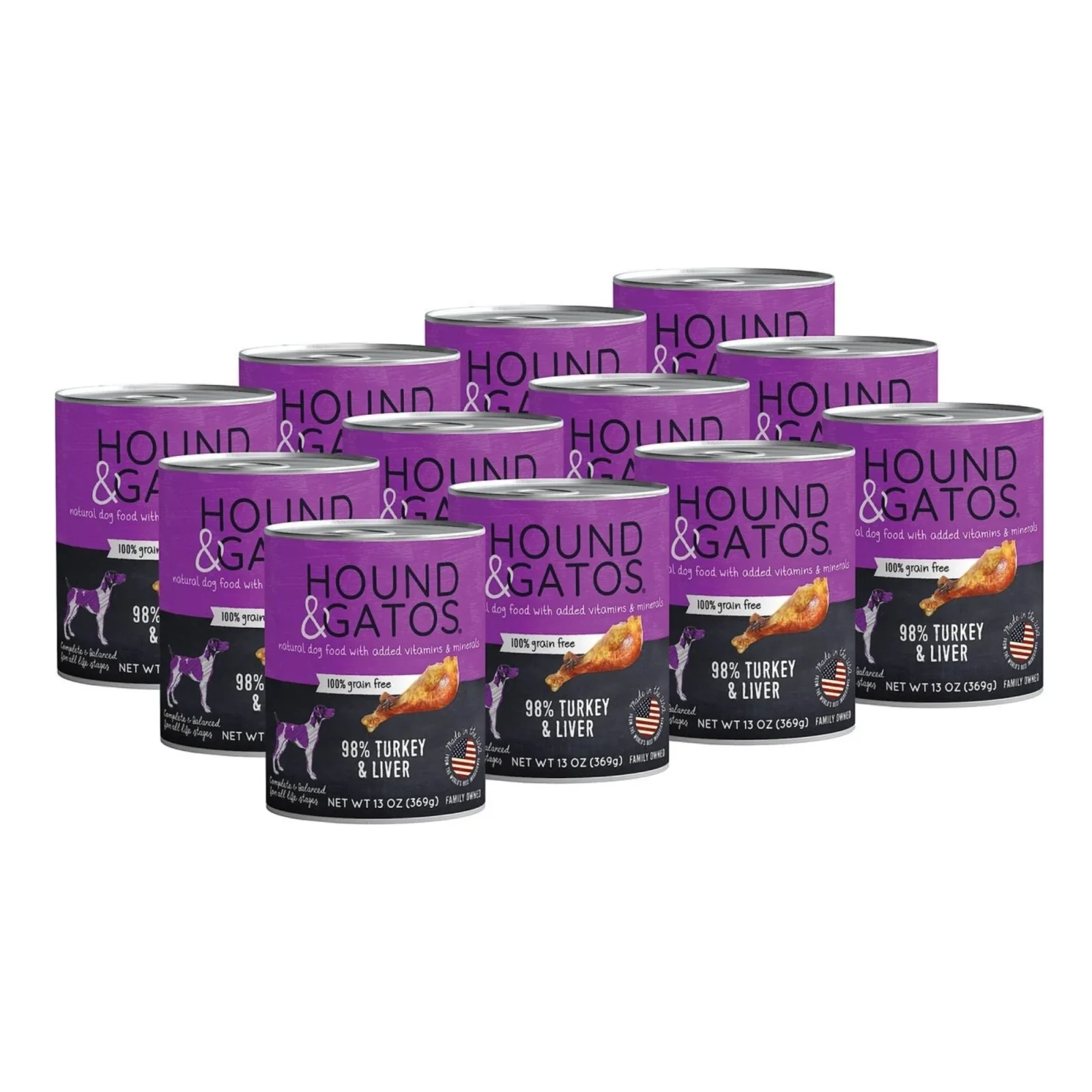 Hound And Gatos Dog Grain Free Turkey And Liver 13oz. (Case of 12) - Image 2