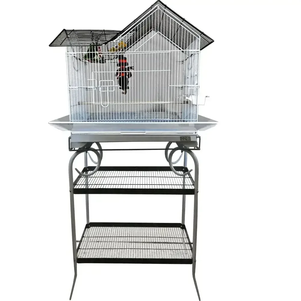 House Top Bird Cage with Stand for Canary Cockatiel Parakeet Lovebird Finch