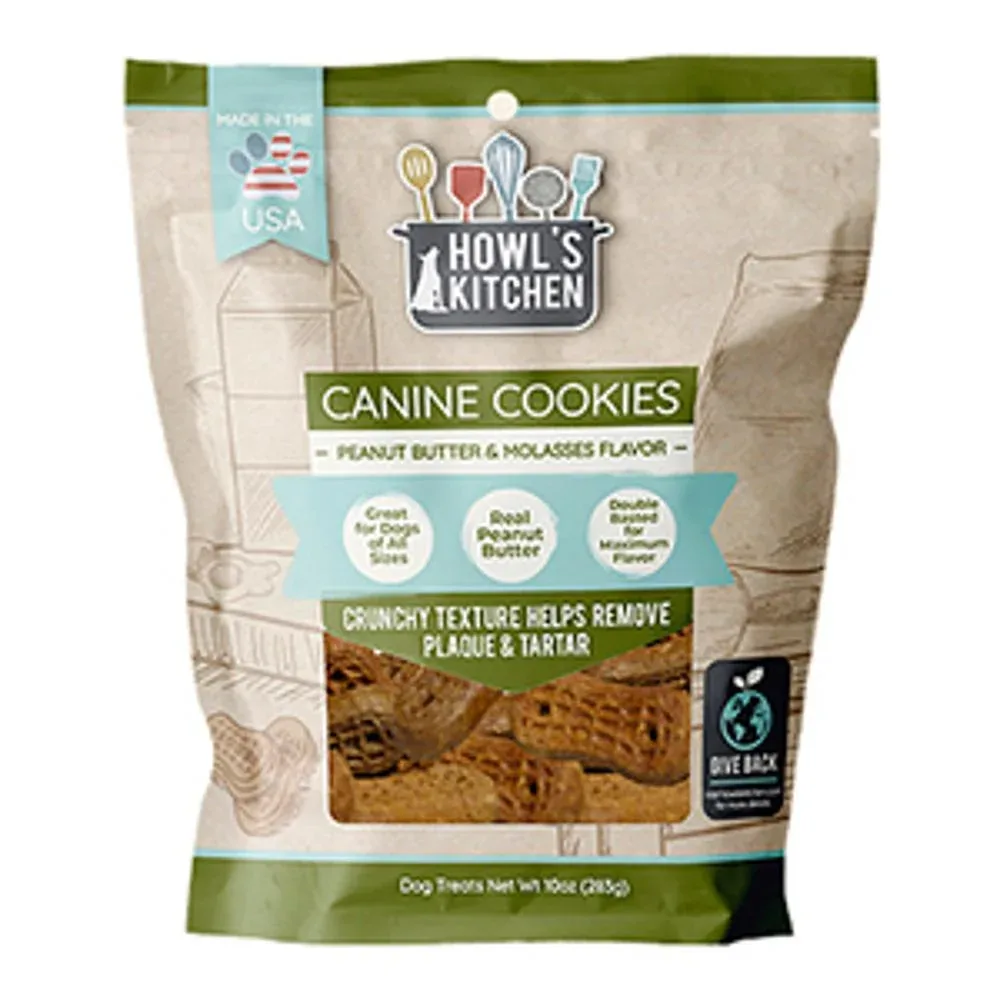 Howl`S Kitchen Peanut Butter & Molasses Canine Cookies 10oz