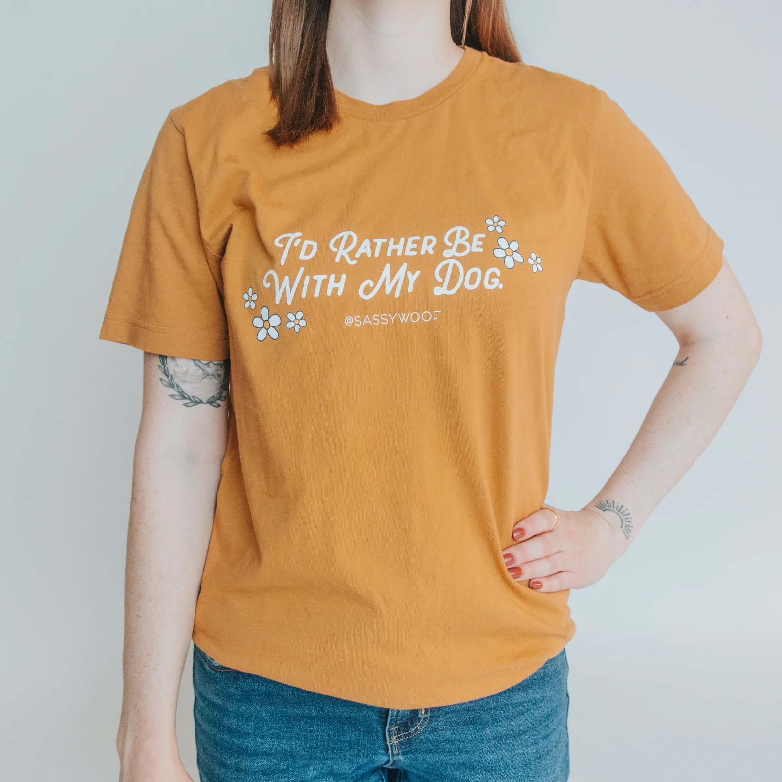 Human Tee - I'd Rather Be With My Dog - Image 2