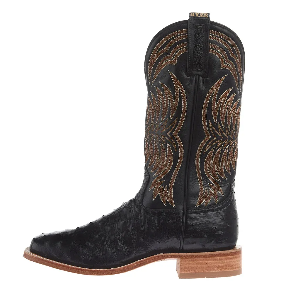 Hyer Boots Men's Langdon Black Full Quill Ostrich 13 - Image 2