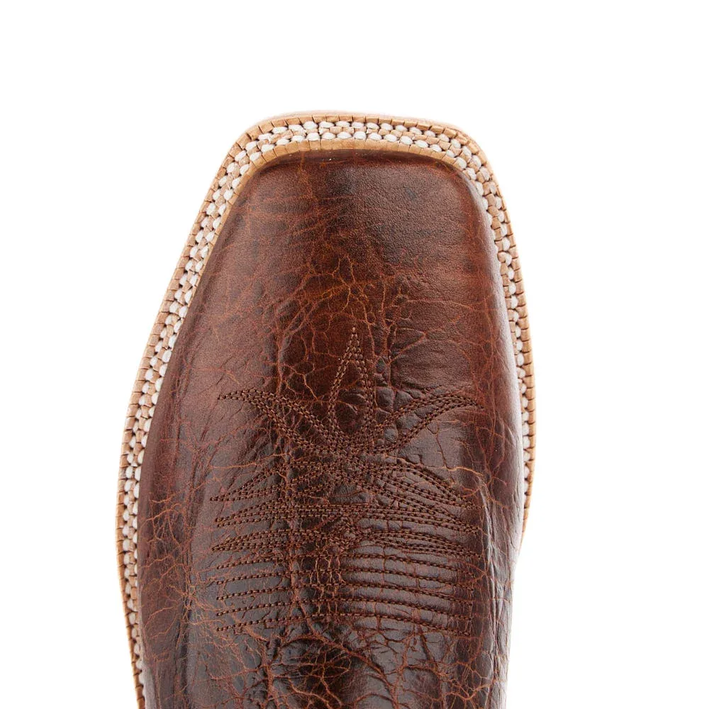 Hyer Boots Men`s Walton Brown Clay Cowhide 13In Slate Grey Goat Top Boots - Image 2