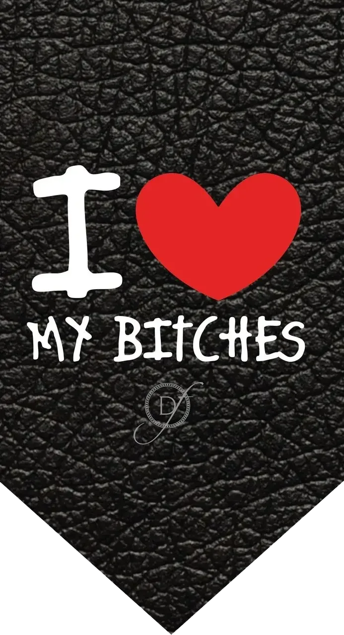 I Love My Bitches Dog Bandana by Dog Fashion Living - Image 2