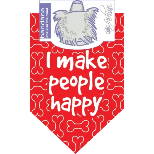 I Make People Happy Bandana by Dog Fashion Living - Image 2
