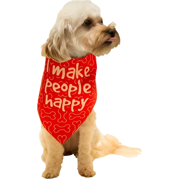 I Make People Happy Bandana by Dog Fashion Living