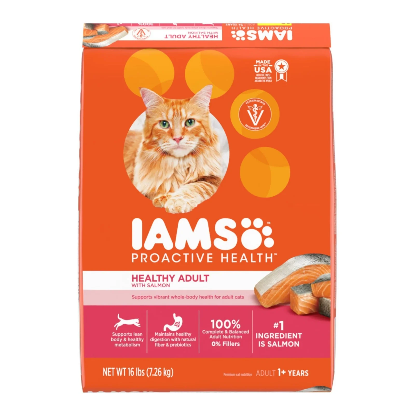 IAMS Proactive Health Adult Dry Cat Food Salmon 16lb