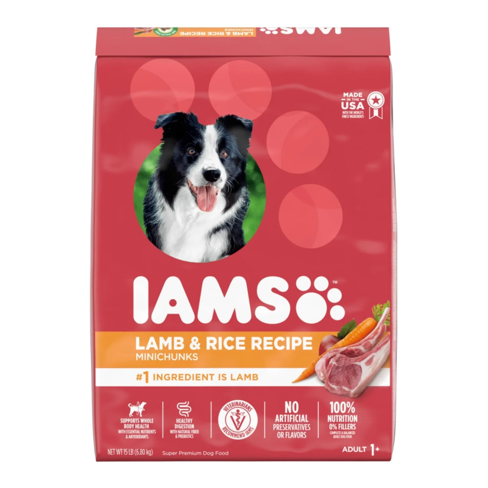 Iams ProActive Health Adult Lamb withMinichunks Kibble Dog Food 15lb