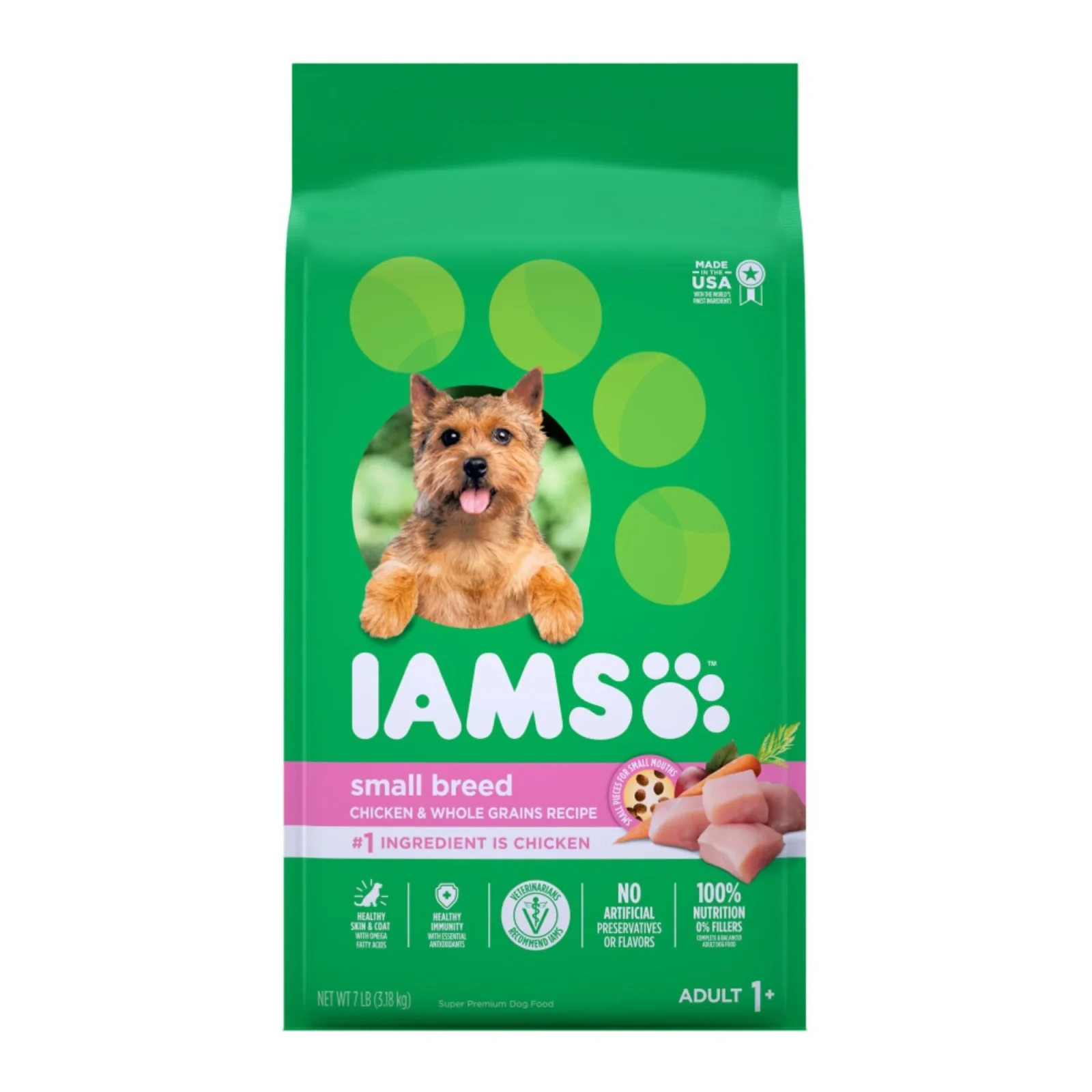IAMS Small & Toy Breed Adult Dry Dog Food Real Chicken 7lb