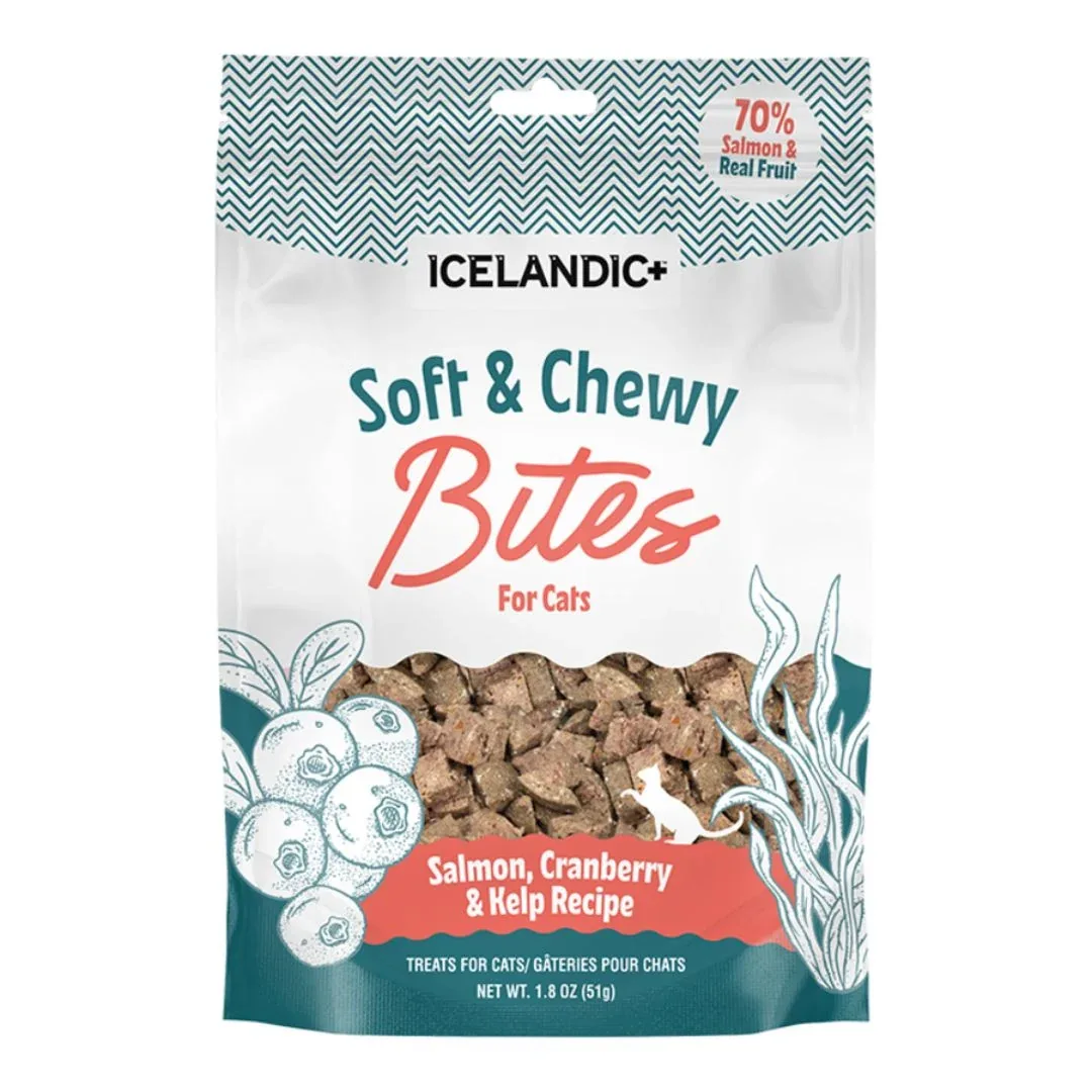 Icelandic Cat Salmon & Cranberry Soft & Chewy Bites 1.8oz.