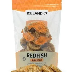 Icelandic Plus Redfish Skin Rolls Dog Treat