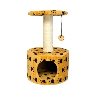Iconic Pet Paw Print Sisal Scratch Cat Condo