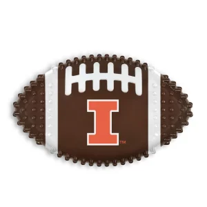 Illinois Hard Nylon Football Dog Chew Toy