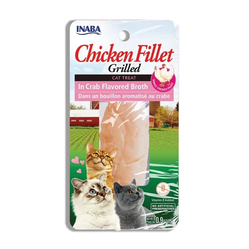 Inaba Chicken Fillet Grilled with Flavored Broth Crab .9oz. (Case of 6)