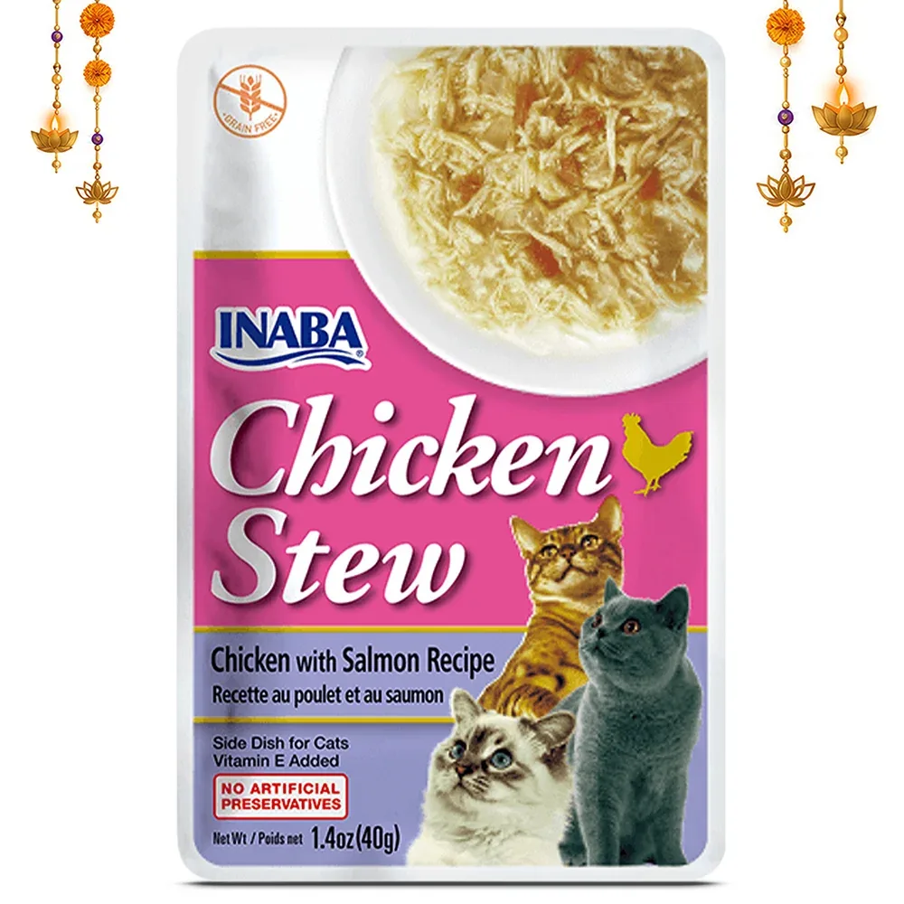 INABA Chicken Stew Chicken with Salmon Recipe Cat Wet Food