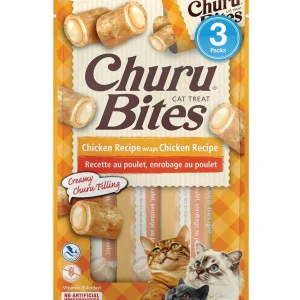 Inaba Churu Bites Cat Treats Chicken .35oz. 3 Pk (Case of 6)