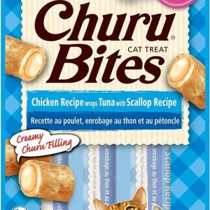 Inaba Churu Bites Cat Treats Tuna/Scallop .35oz. 3 Pk (Case of 6)