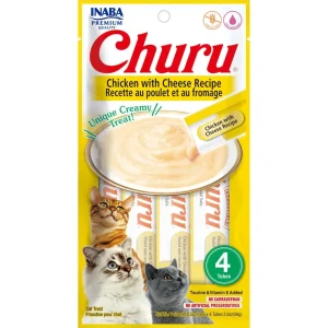 Inaba Churu Puree Cat Treats Chicken/Cheese .5oz. 4 Pk (Case of 6)