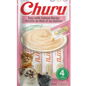 Inaba Churu Puree Cat Treats Tuna/Salmon .5oz. 4 Pk (Case of 6)