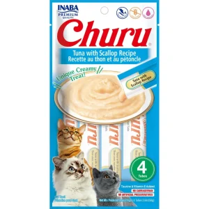 Inaba Churu Puree Cat Treats Tuna/Scallop .5oz. 4 Pk (Case of 6)