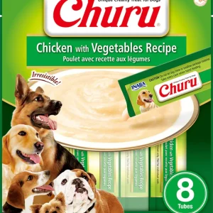 Inaba Dog Churu Chicken Veg 5.6oz. (6 Count)