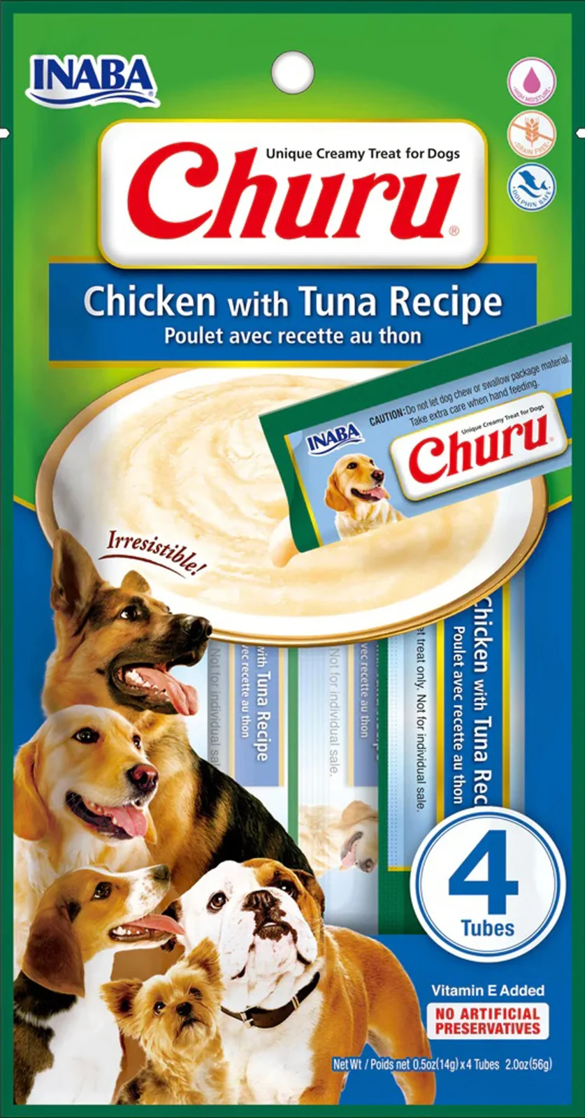 Inaba Dog Churu Tubes Chicken Tuna 2oz. (6 Count)