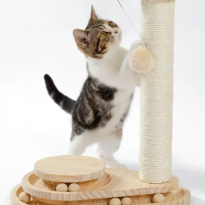 Indoor Cat Soft Scratching Board And Interactive Ball Track Toy Cat Rest And Grooming Supplies