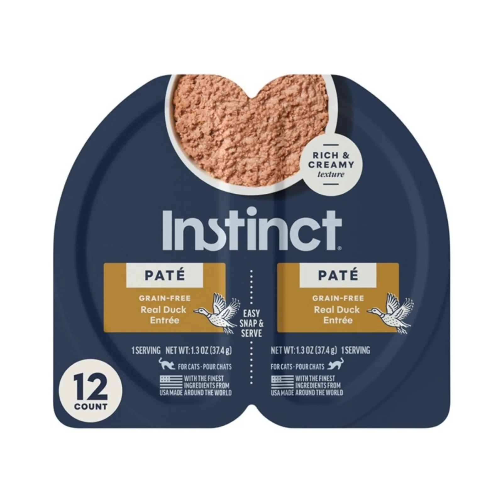 Instinct Pate Split Cup Duck Grain-free 2.64oz. (Case of 12)