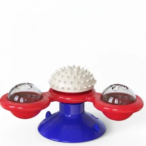 Interactive Windmill Cat Toy With LED Light Ball